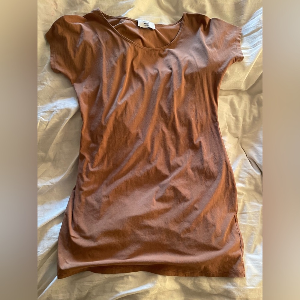 Maryam Nassir Zadeh Short Sleeve Brown Top